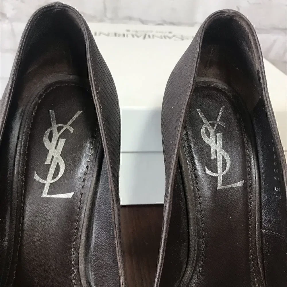 YVES SAINT LAURENT RIVE GAUCHE PLATFORM heels 7 (37)